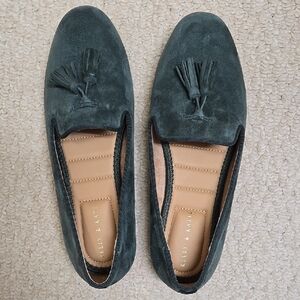 Kelly & Katie Women's Suede Loafers - Dark Green